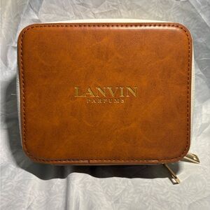 Lanvin Tan Faux Leather Toiletry Bag